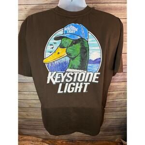 Men’s Keystone Light Duck Graphic Tee — Large -CHANGES